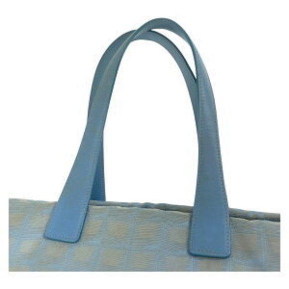 CHANEL Travel Line Blue Nylon Leather Tote Bag Neutra - Picture 7 of 9